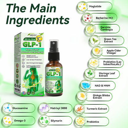𝑶𝒇𝒇𝒊𝒄𝒊𝒂𝒍 𝑺𝒕𝒐𝒓𝒆 | 𝐇𝐇𝖵𝘽® 🏅✨𝐺𝐿𝑃-𝟏  All-𝒊𝒏-𝑶𝒏𝒆 Nano Fast-Absorb Oral Spray  (𝐉𝐮𝐬𝐭 2 -3 𝒕𝒊𝒎𝒆𝒔 𝐚 𝐝𝐚𝐲, 𝐯𝐢𝐬𝐢𝐛𝐥𝐞 𝐜𝐡𝐚𝐧𝐠𝐞𝐬 𝐢𝐧 𝟕 𝐝𝐚𝐲𝐬） ✅ 𝐅𝐨𝐫 𝐨𝐛𝐞𝐬𝐢𝐭𝐲, 𝐜𝐚𝐫𝐝𝐢𝐨𝐯𝐚𝐬𝐜𝐮𝐥𝐚𝐫 𝐡𝐞𝐚𝐥𝐭𝐡, 𝐝𝐢𝐚𝐛𝐞𝐭𝐞𝐬, 𝐬𝐥𝐞𝐞𝐩 𝐚𝐩𝐧𝐞𝐚, 𝐆𝐮𝐭 𝐇𝐞𝐚𝐥𝐭𝐡, 𝐣𝐨𝐢𝐧𝐭 𝐢𝐬𝐬𝐮𝐞𝐬, 𝐚𝐧𝐝 𝐦𝐨𝐫𝐞